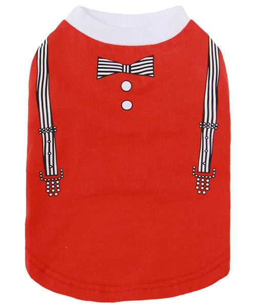 Suspenders Shirt Red - Pupaholic.com