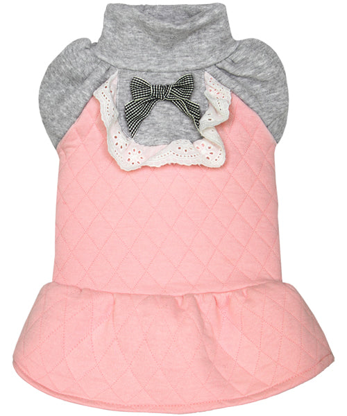 Quilted Winter Dress Pink - Pupaholic.com