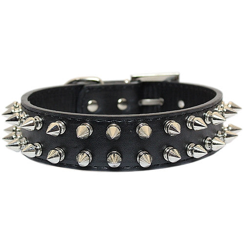 Spiked Collar Black 2 Row