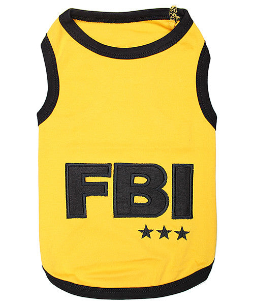 FBI Dog Shirt - Yellow - Pupaholic.com
