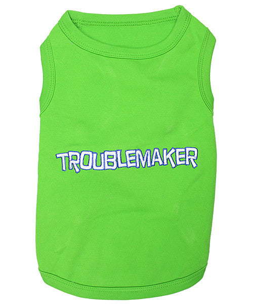 Green Dog Shirt - Troublemaker - Pupaholic.com