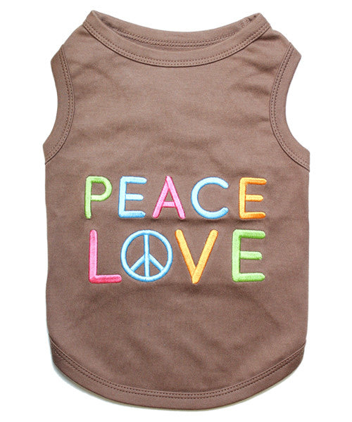 Brown Dog Shirt - Peace Love