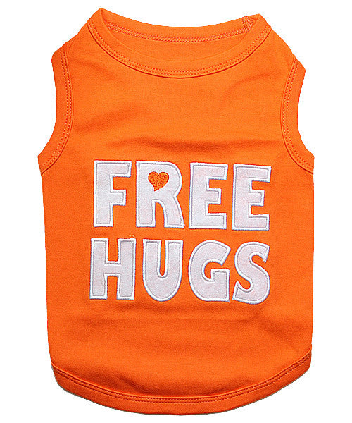 Orange Dog Shirt - Free Hugs