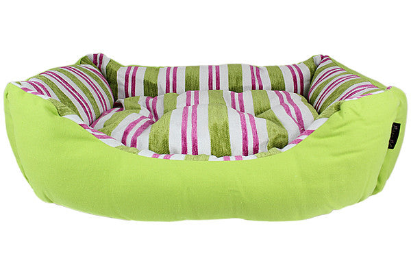 Canvas Striped Bed - Green