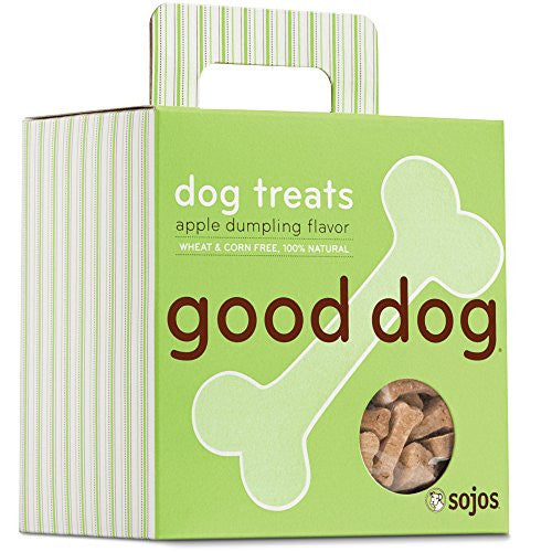 Sojos Natural Crunchy Dog Treats Good Dog - Apple Dumpling  Flavor - Pupaholic.com
