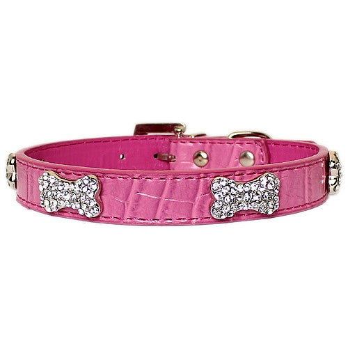 Croc Rhinestone Bones Pink - Pupaholic.com