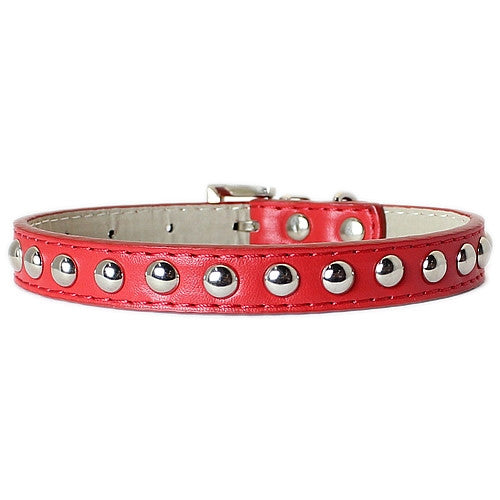 Studded Collar Red - Pupaholic.com