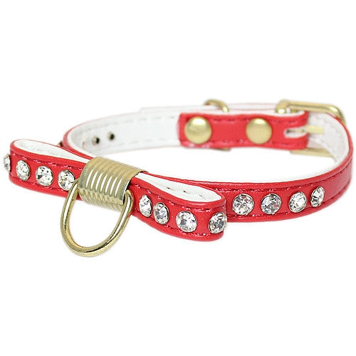 Bowtie Rhinestones Red - Pupaholic.com
