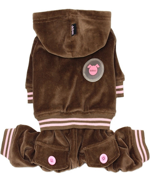 Velvet Jumpsuit Brown - Pupaholic.com
