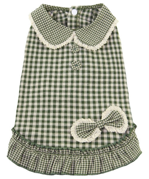 Gingham Dress Green