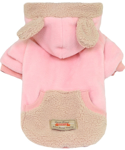 Velour Bear Sweater Pink - Pupaholic.com