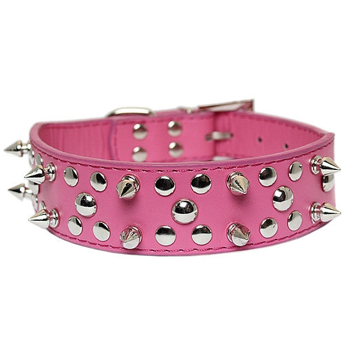pinkdog様 Pink Dog Collar With Spikes | Pink Spiked Dog Collar