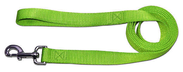 4' x 3/4" Nylon Lead - Neon Green - Pupaholic.com