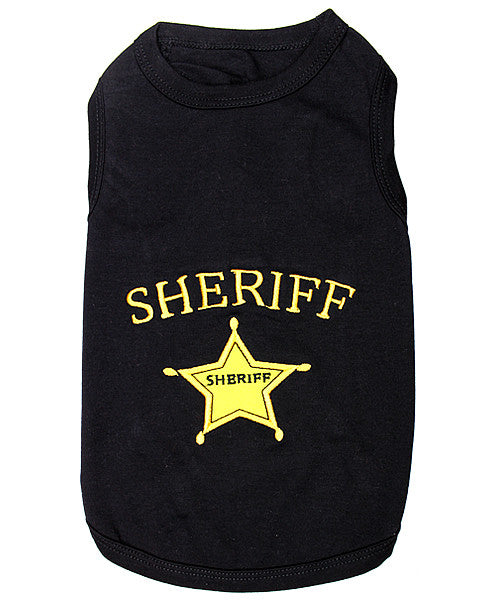 Sheriff Dog Shirt - Black - Pupaholic.com