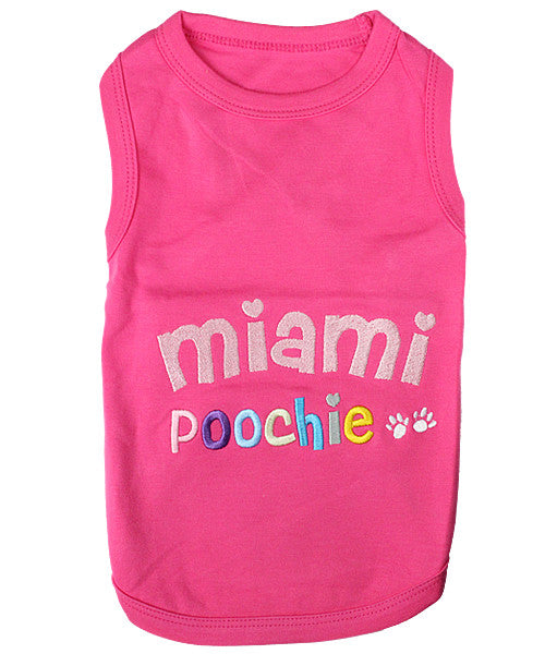 Pink Dog Shirt - Miami Poochie - Pupaholic.com