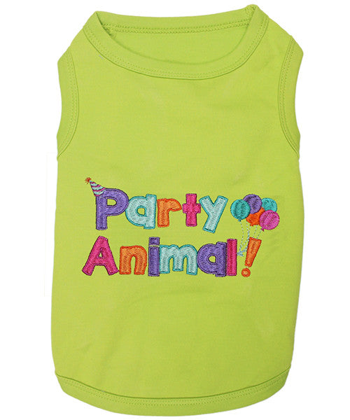 Green Dog Shirt - Party Animal - Pupaholic.com