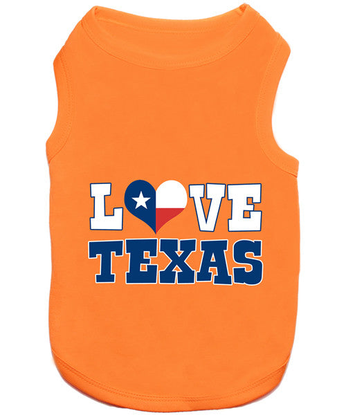 Orange Dog Shirt - Love Texas - Pupaholic.com