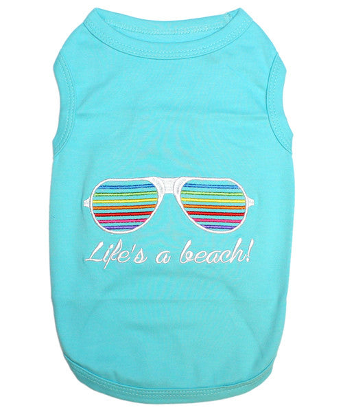Blue Dog Shirt - Life's A Beach - Pupaholic.com