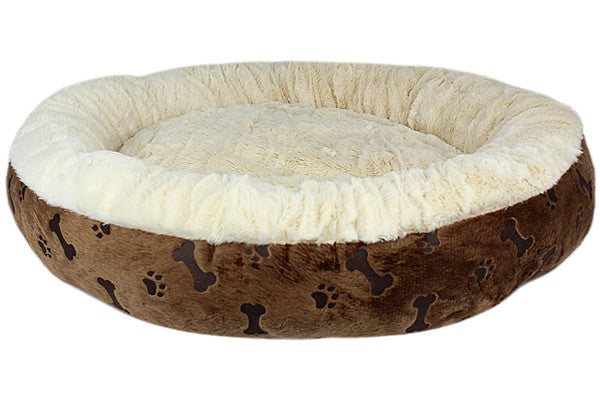Paw Prints Bed - Brown - Pupaholic.com
