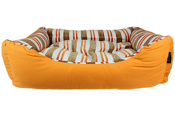 Canvas Striped Bed - Orange - Pupaholic.com