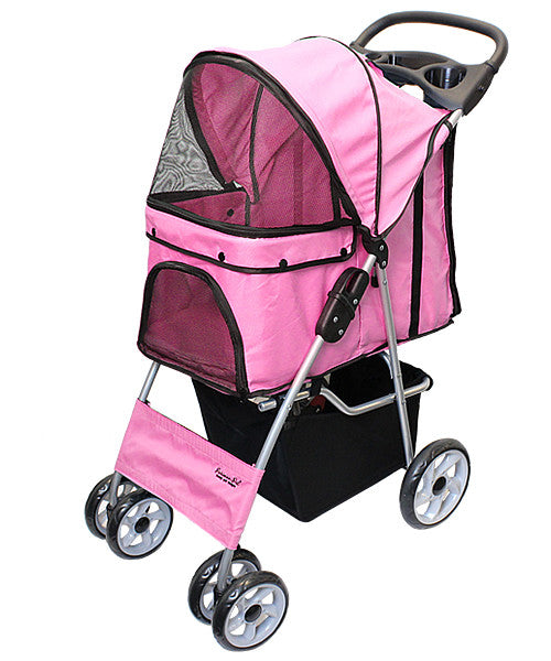 Dark Pink Dog Stroller